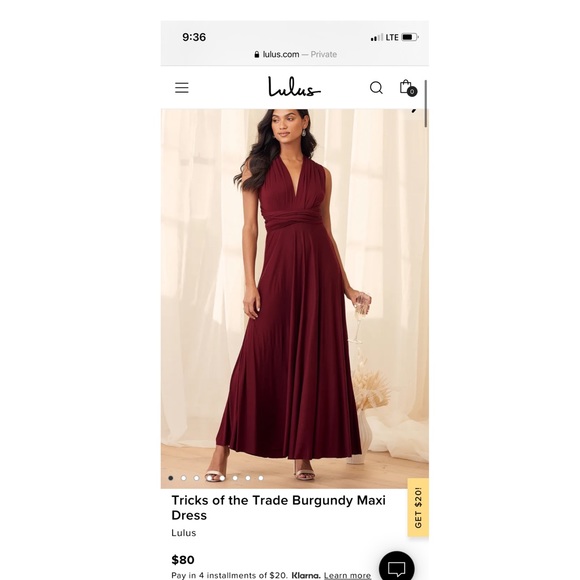 Burgundy Lulus Tricks of the Trade dress - Picture 2 of 5